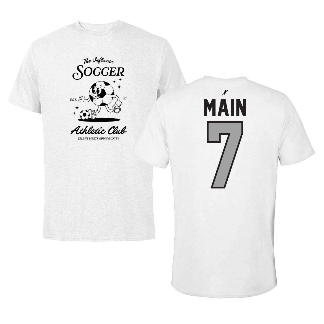 Soccer White Influxer Athletic Club Tee - #7 Zoe Main