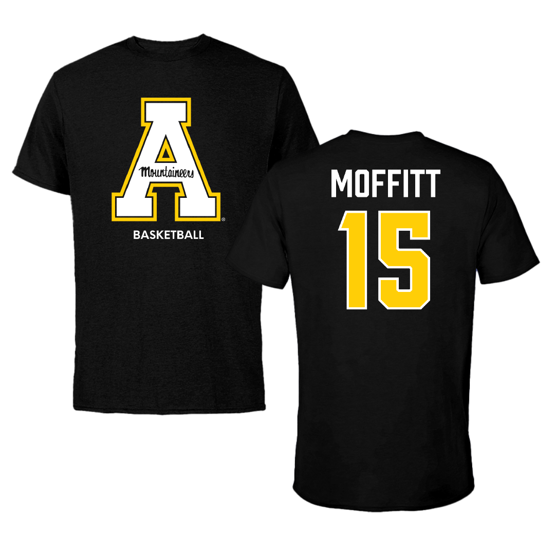 Appalachian State University Basketball (W) Black Performance Tee - #15 Rylan Moffitt