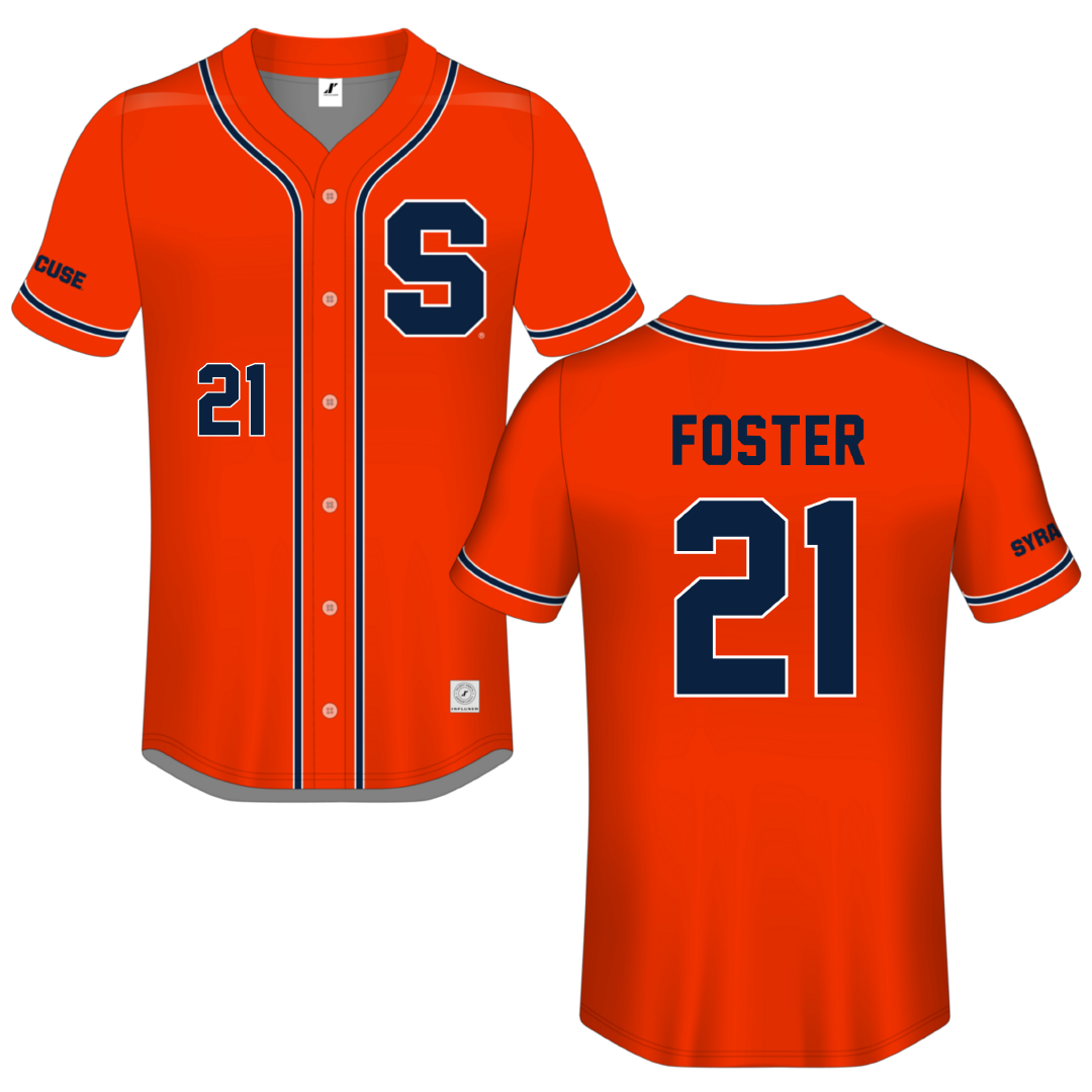 Syracuse University Orange Button-Down Jersey - #21 Makenzie Foster