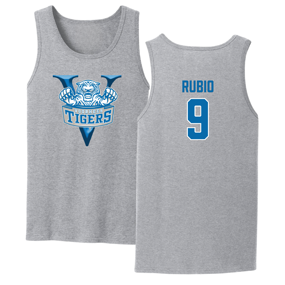 Voorhees University Baseball Sport Gray Tank Top - #9 Miguel Rubio