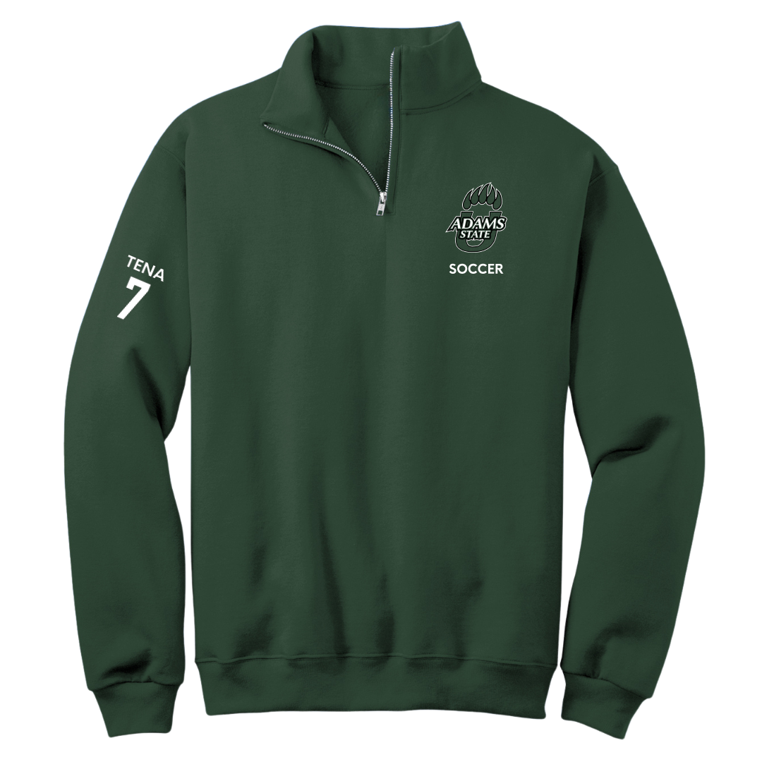 Adams State University Soccer (W) Forest Green Quarter-Zip - #7 Colette Tena