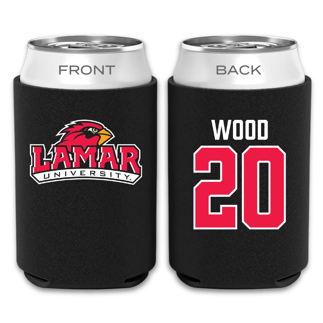 Lamar University Soccer Black Can Cooler - #20 Emmy Wood