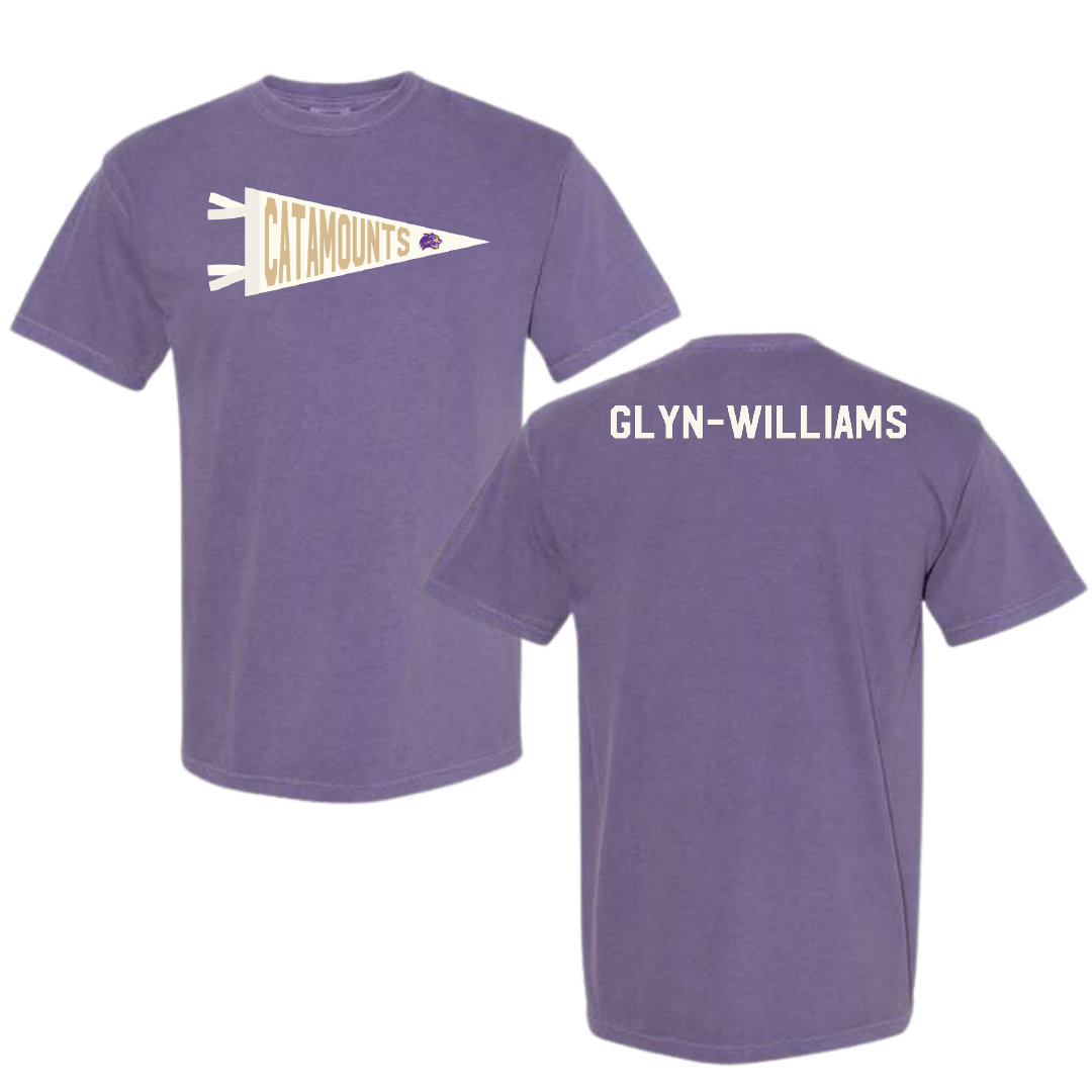 Western Carolina University TF and XC Purple Pennant Comfort Colors Tee - Joshuah Glyn-Williams