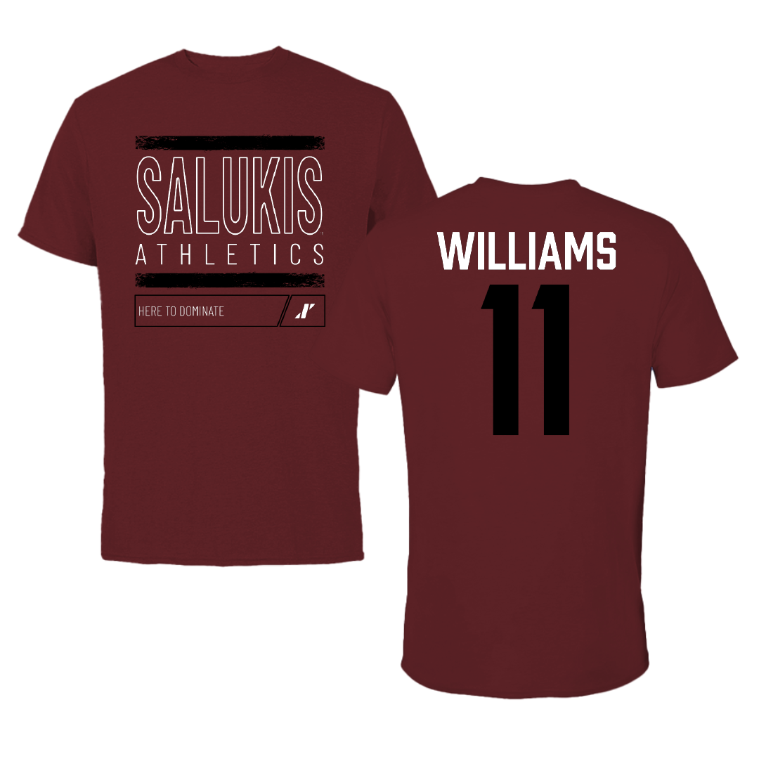 Southern Illinois University at Carbondale Basketball Maroon Dominate Tee - #11 Shemera Williams