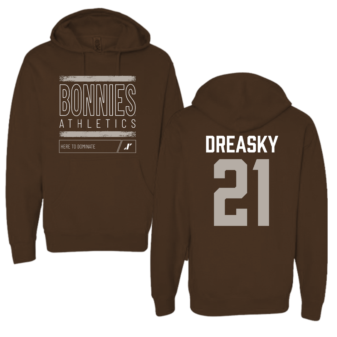 St. Bonaventure University Soccer Brown Dominate Hoodie - #21 Avery Dreasky