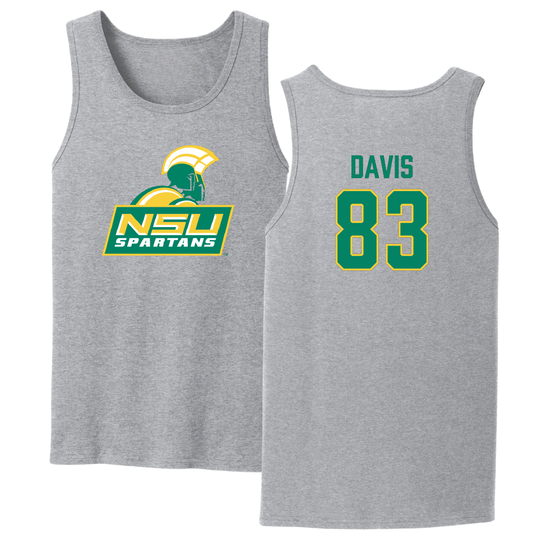 Norfolk State University Football Sport Gray Tank Top - #83 Clifton Davis