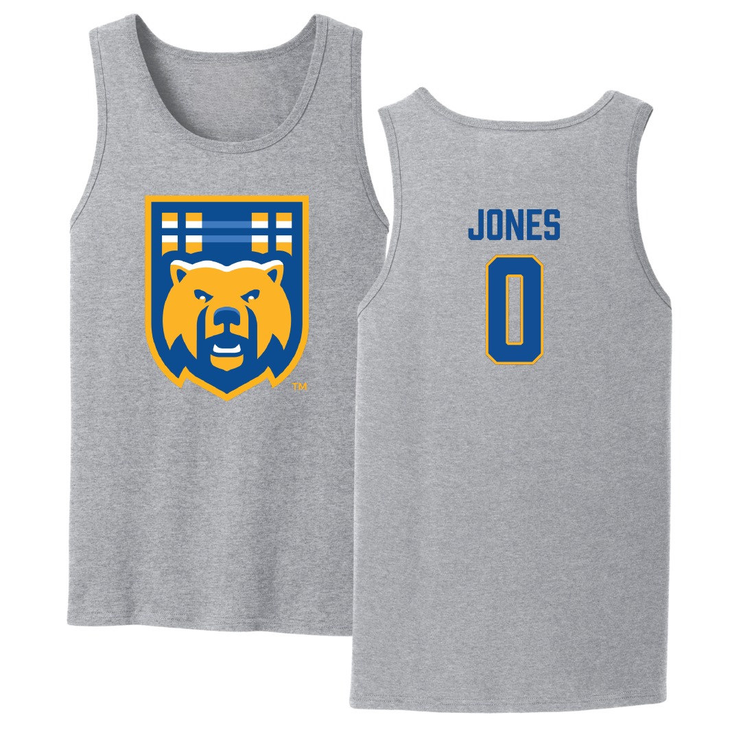 University of California-Riverside Basketball Sport Gray Tank Top - #0 Tyler Jones
