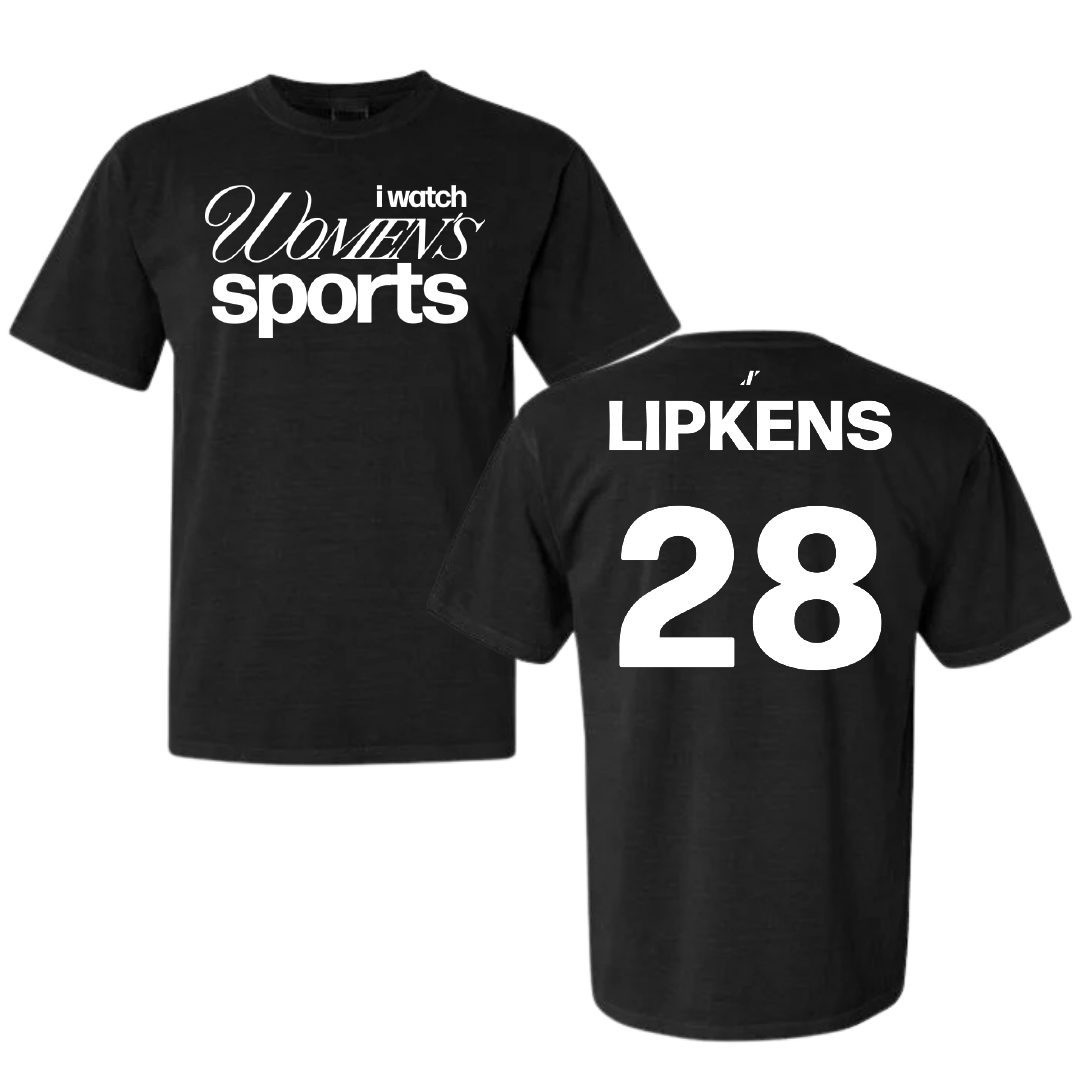 Loyola University-Chicago Soccer Black WHM Comfort Colors Tee - #28 Naya Lipkens