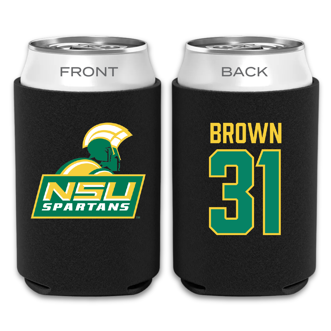 Norfolk State University Basketball Black Can Cooler - #31 Cahiem Brown
