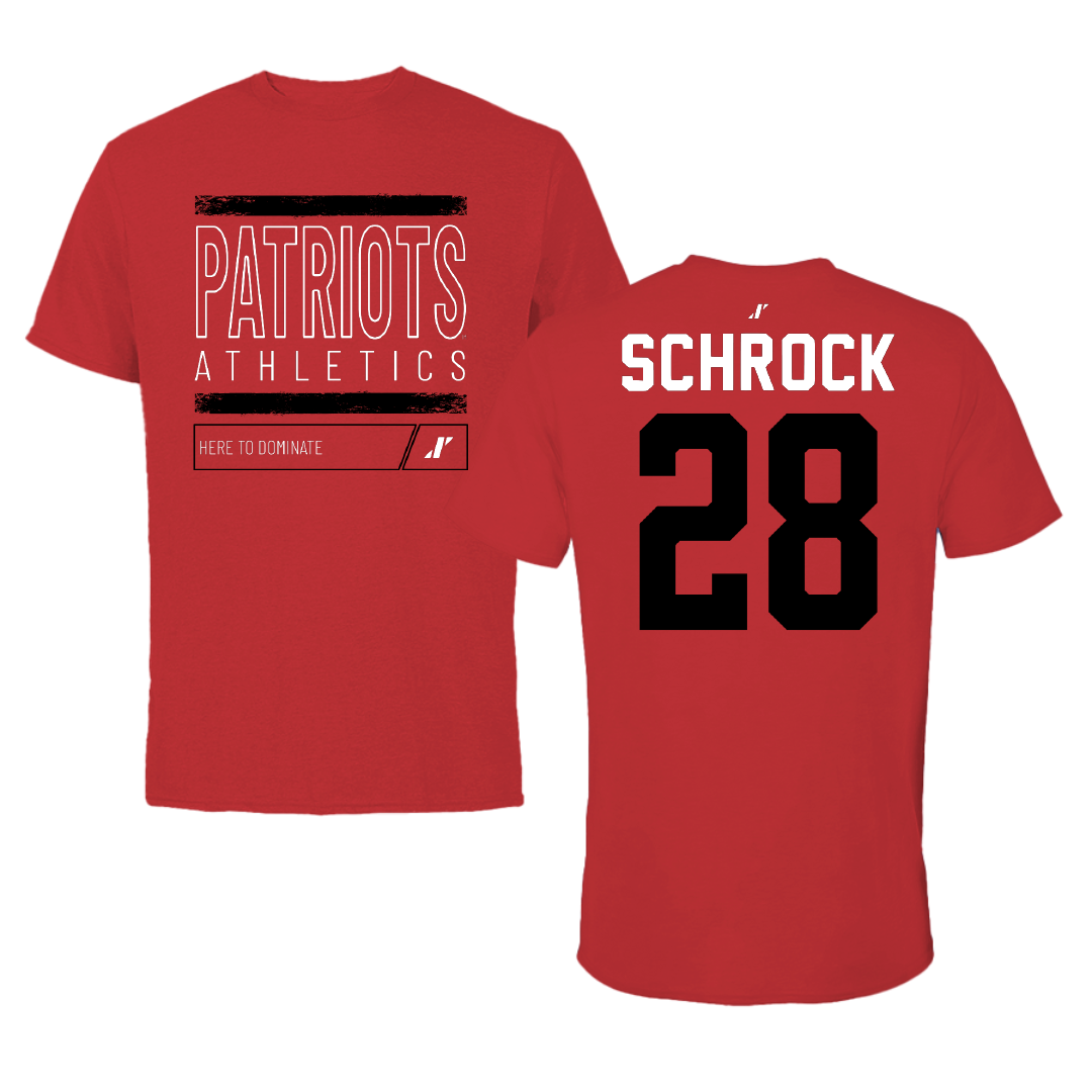 Dallas Baptist University Soccer Red Dominate Performance Tee - #28 Sophia Schrock