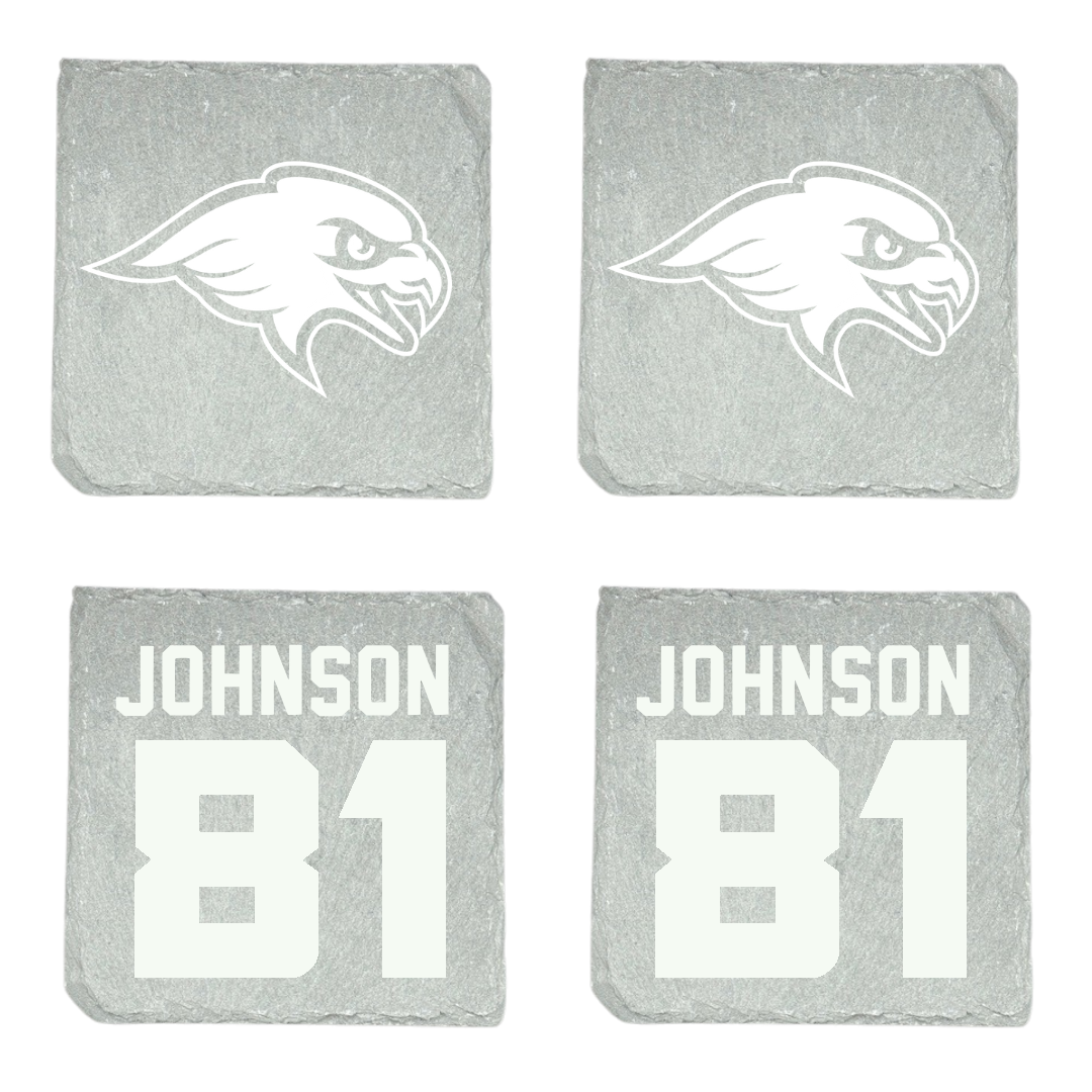 Montclair State University Football Stone Coaster (4 Pack)  - #81 Brandon Johnson