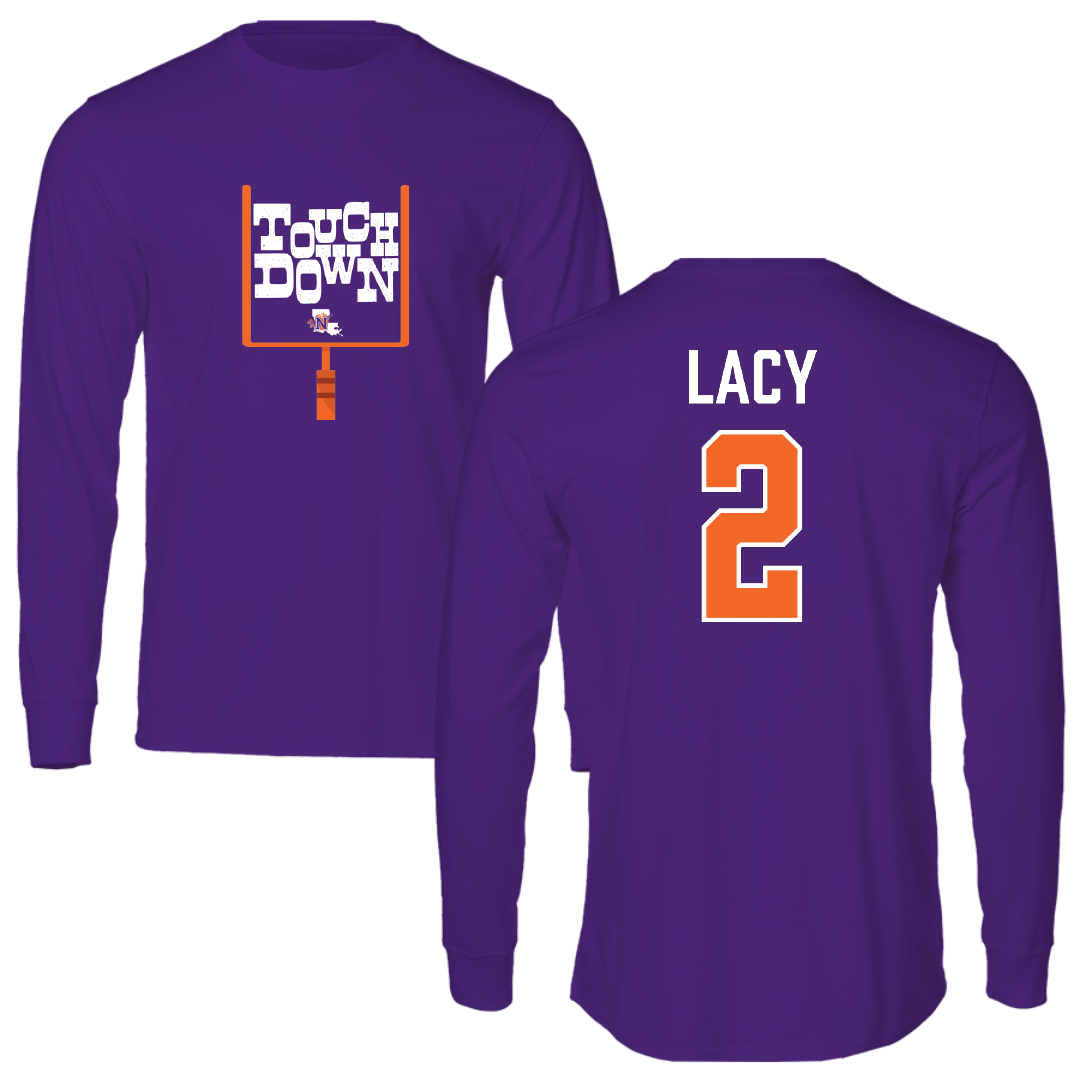 Northwestern State University Football Purple Touchdown Long Sleeve - #2 Kennieth Lacy