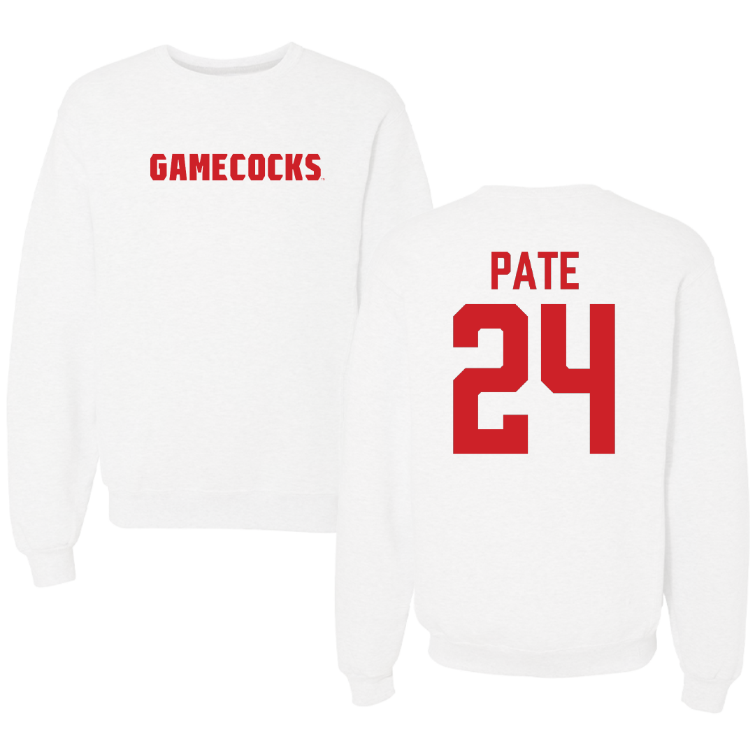 Jacksonville State University Softball White Crewneck - #24 Ella Pate