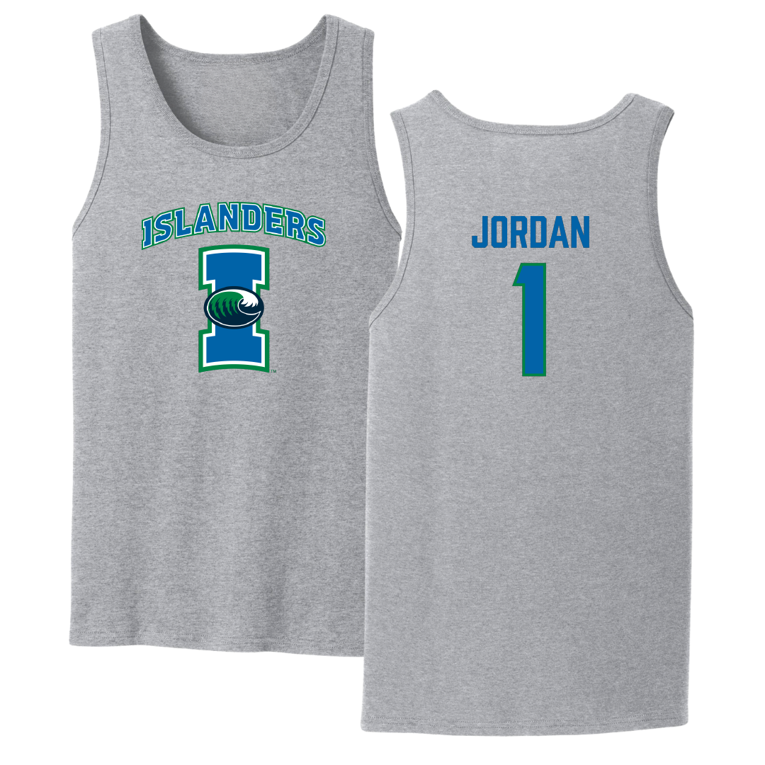Texas A&M University-Corpus Christi Beach Volleyball Sport Gray Tank Top - #1 Raven Jordan