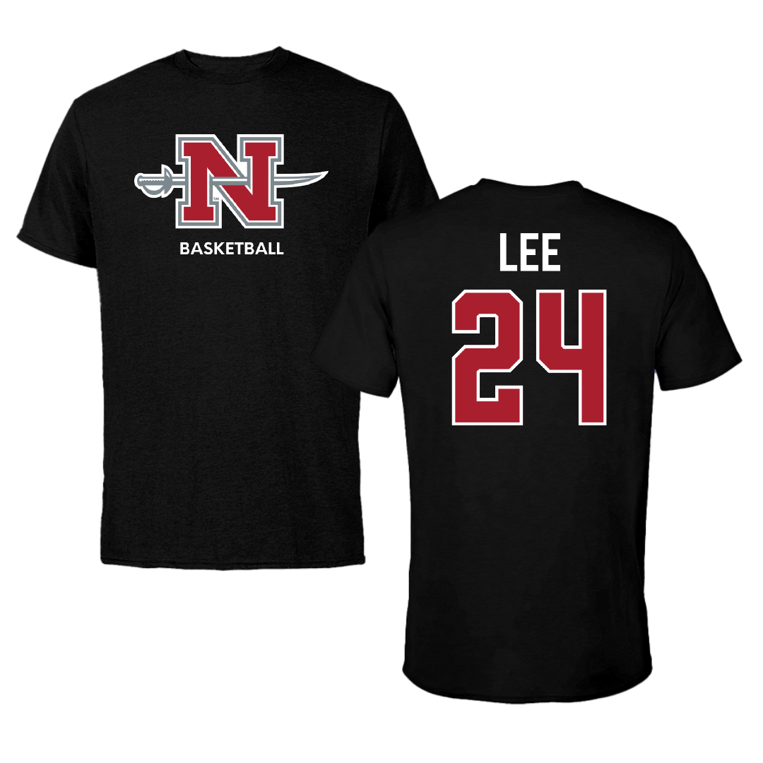 Nicholls State University Basketball (W) Black Mascot Performance Tee - #24 Khia Lee