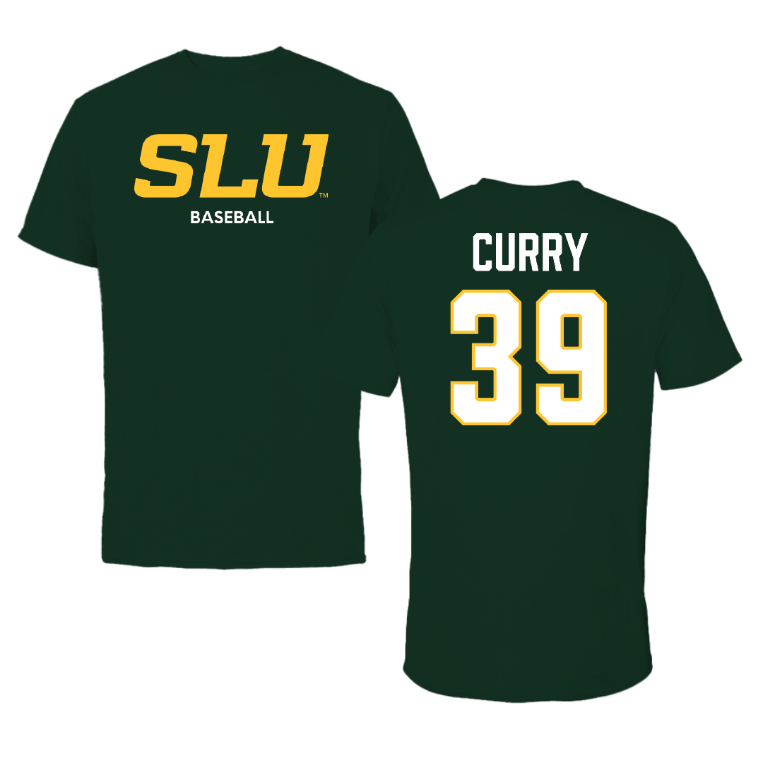 Southeastern Louisiana University Baseball Forest Green Performance Tee - #39 Michael Curry