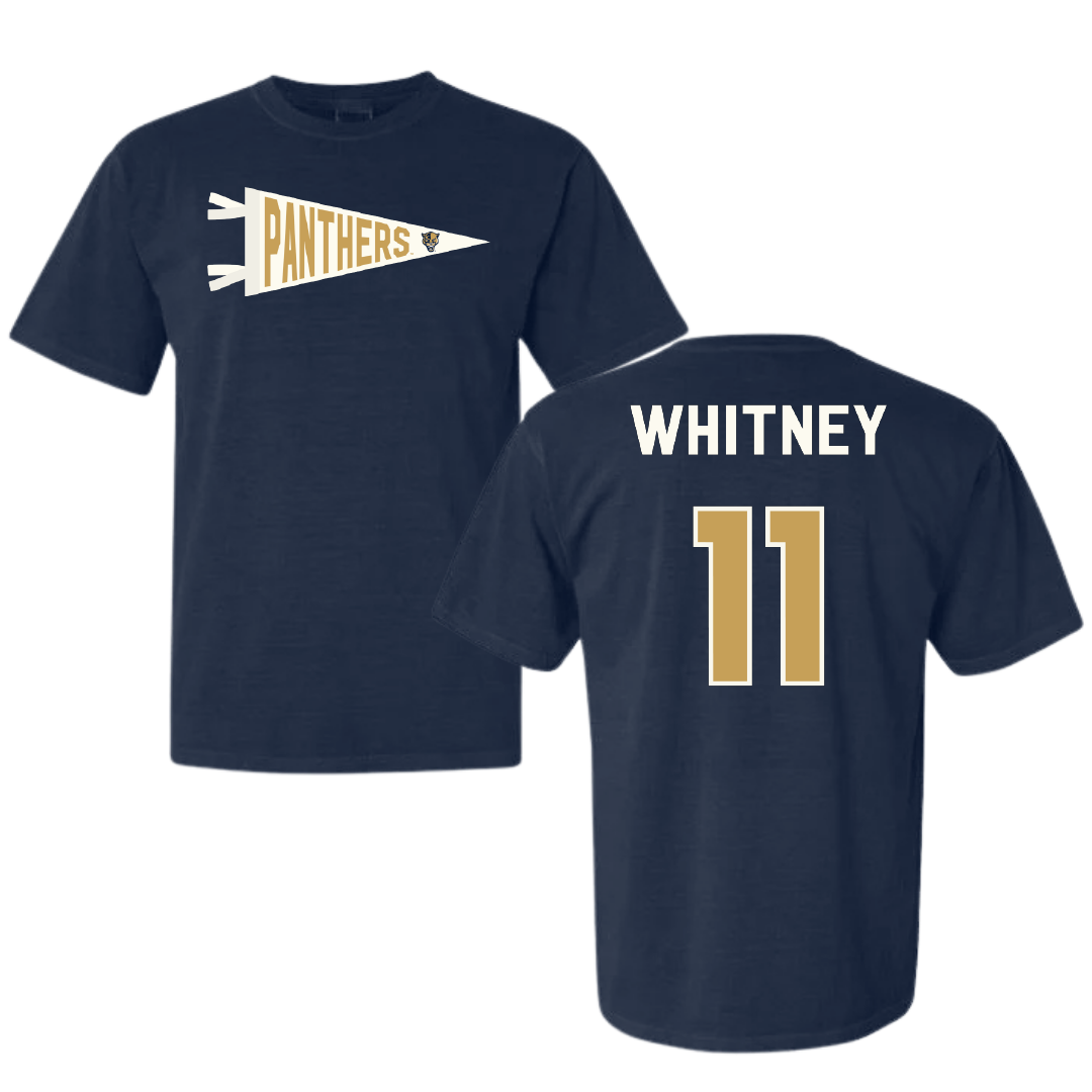 Florida International University Softball Navy Pennant Comfort Colors Tee - #11 Ella Whitney