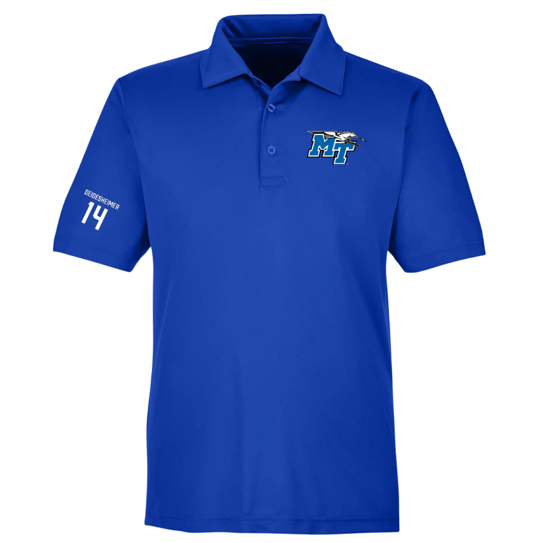 Middle Tennessee State University Volleyball (W) Blue Polo - #14 Payton Deidesheimer