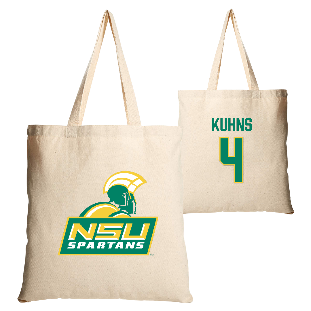 Norfolk State University Football Tan Canvas Tote Bag - #4 Otto Kuhns