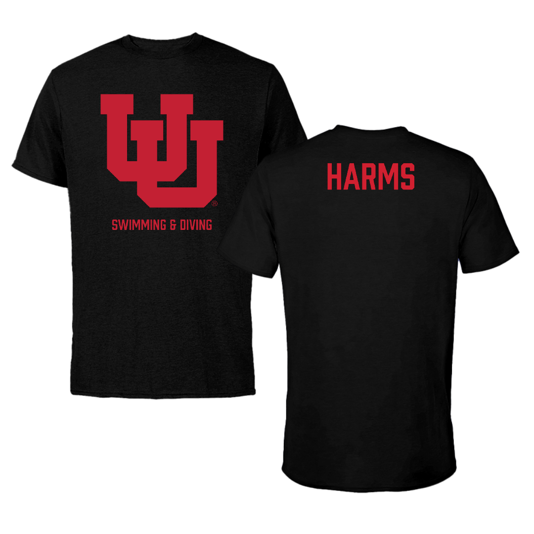 University of Utah Swimming & Diving Black Performance Tee - Ike Harms