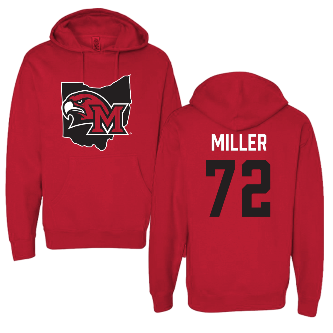 Miami University (Ohio) Softball Red State Hoodie - #72 Lindsey Miller