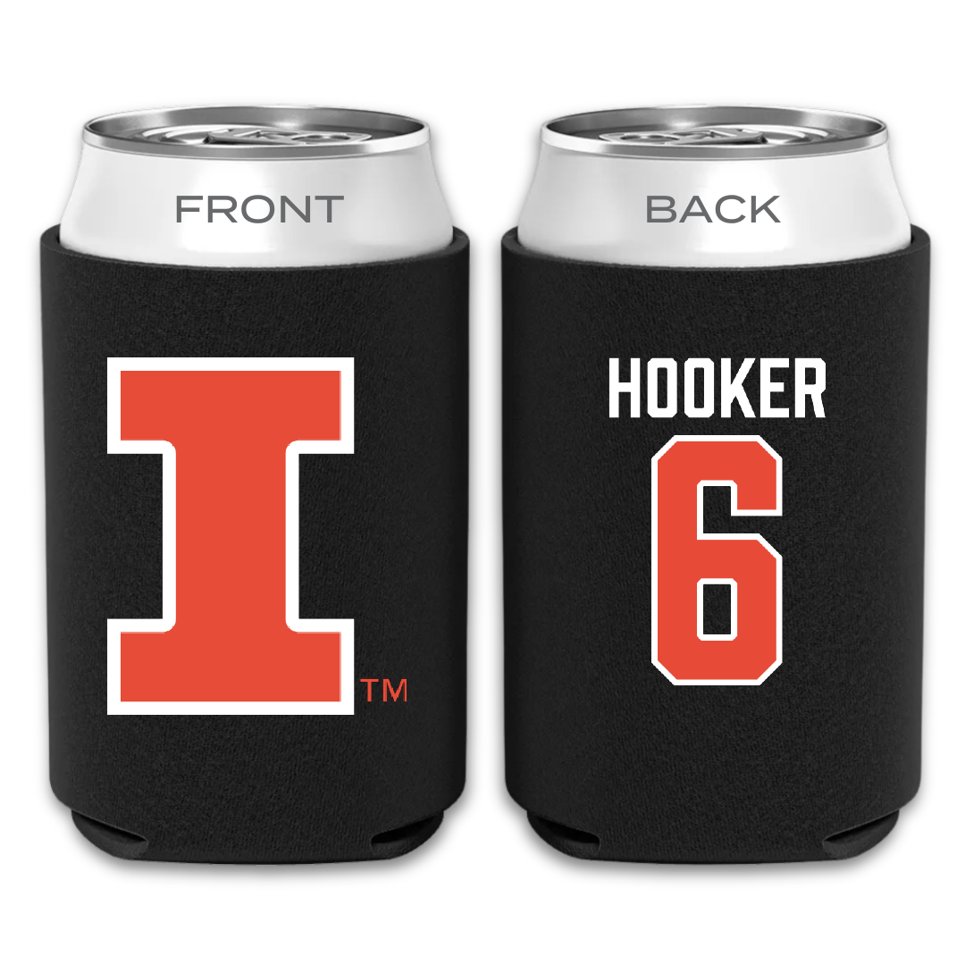 University of Illinois Softball Black Can Cooler - #6 Juliana Hooker