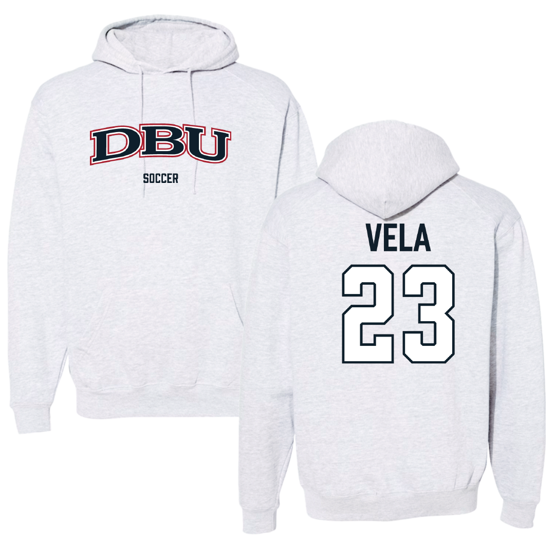 Dallas Baptist University Soccer (W) Light Gray Hoodie - #23 Mckenna Vela