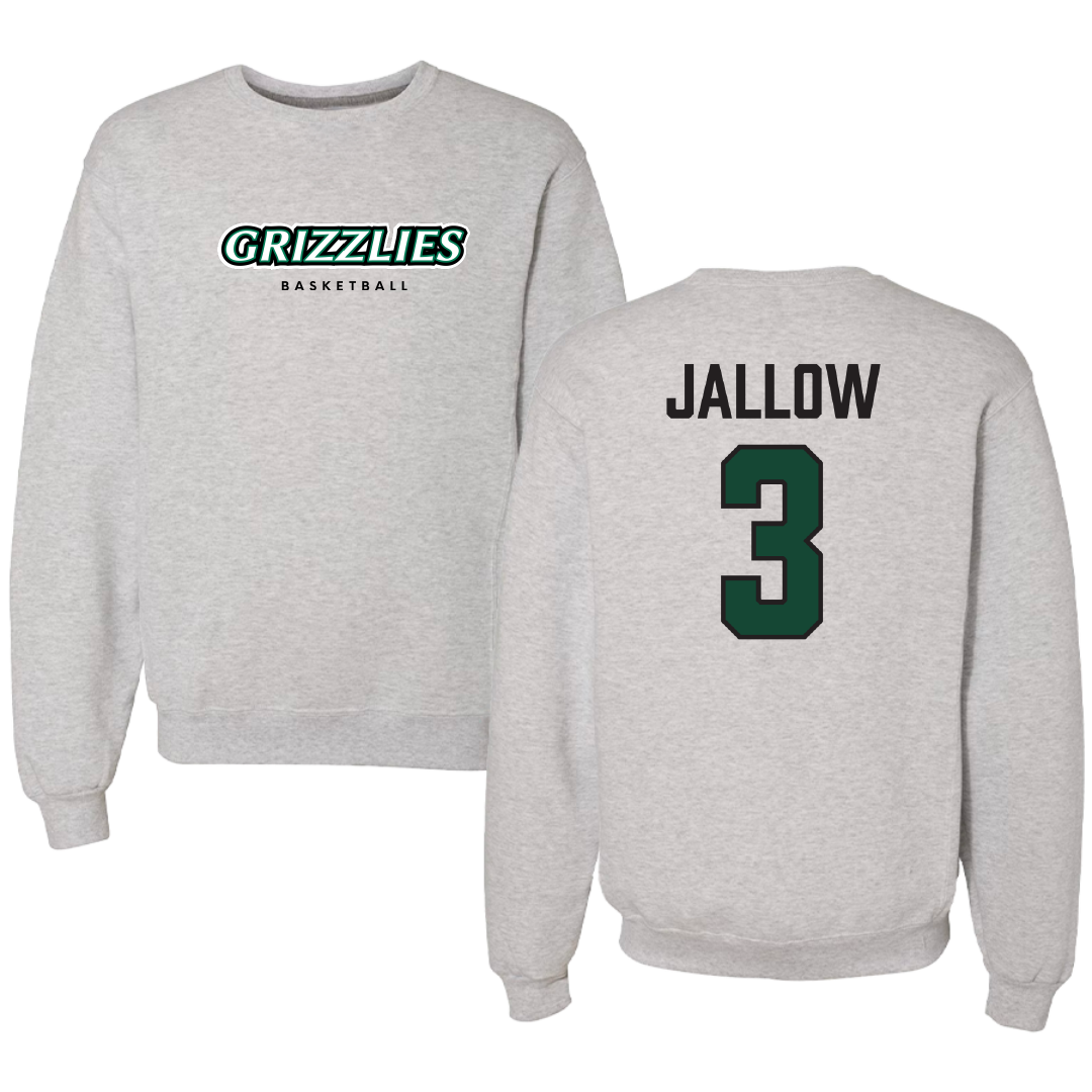 Adams State University Basketball (M) Gray Grizzlies Crewneck - #3 Emilek Jallow
