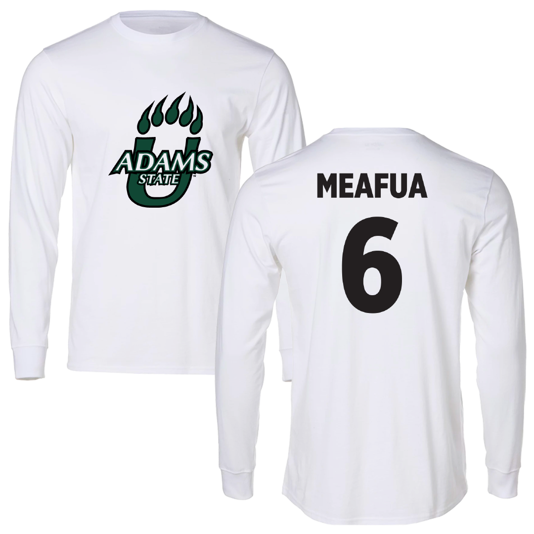 Adams State University Football White Long Sleeve - #6 Ren Meafua