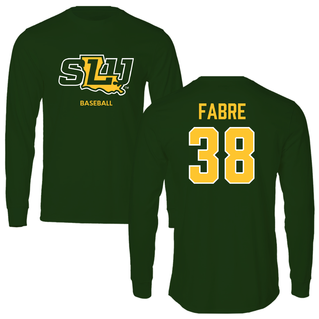 Southeastern Louisiana University Baseball Forest Green Performance Long Sleeve - #38 Larson Fabre