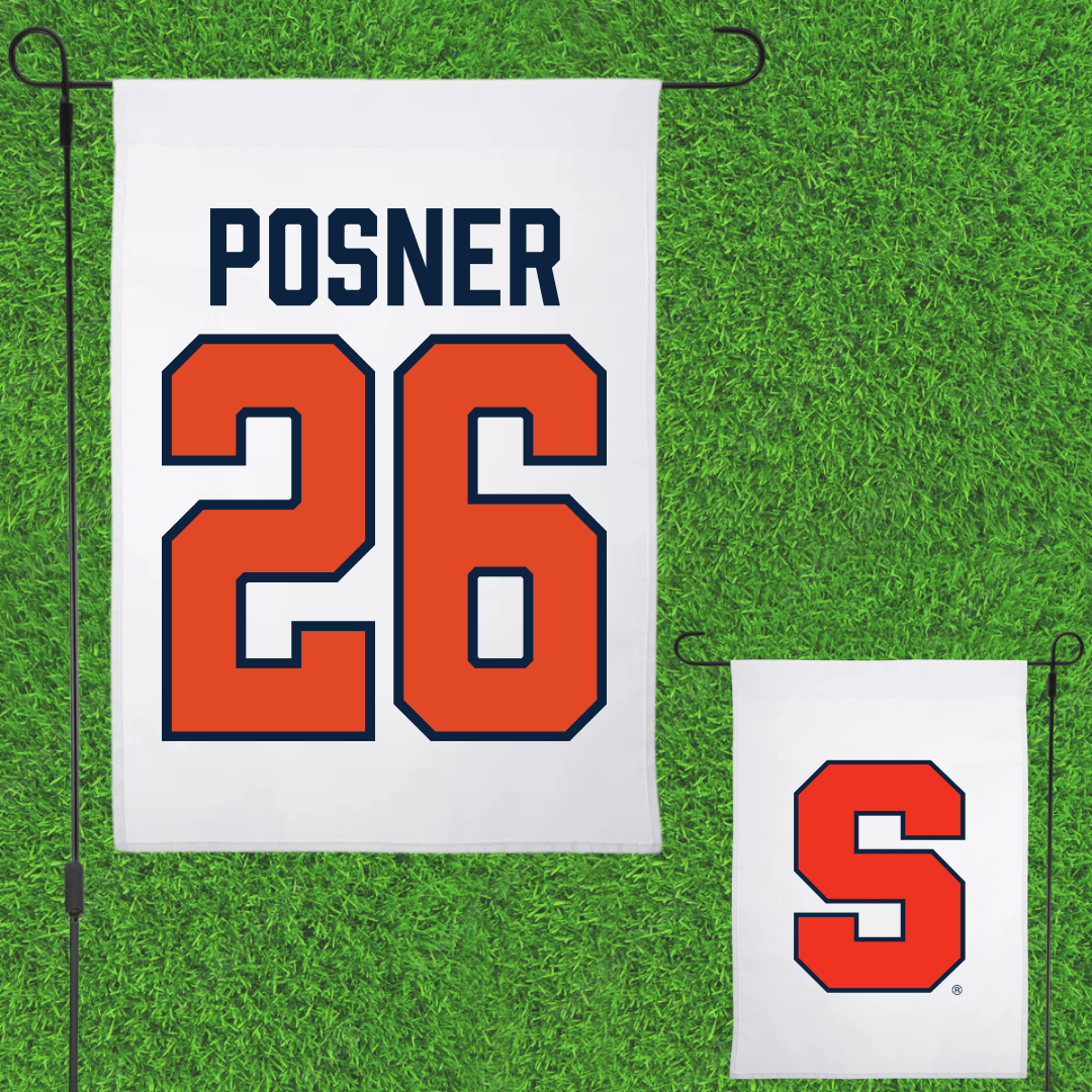 Syracuse University Softball White Garden Flag - #26 Taylor Posner