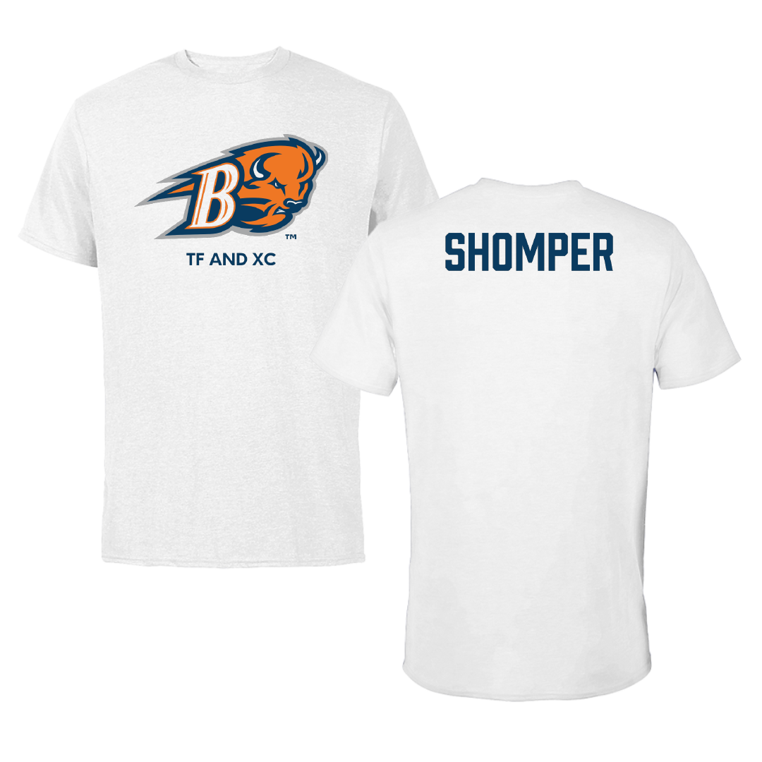 Bucknell University TF and XC White Performance Tee - Wade Shomper