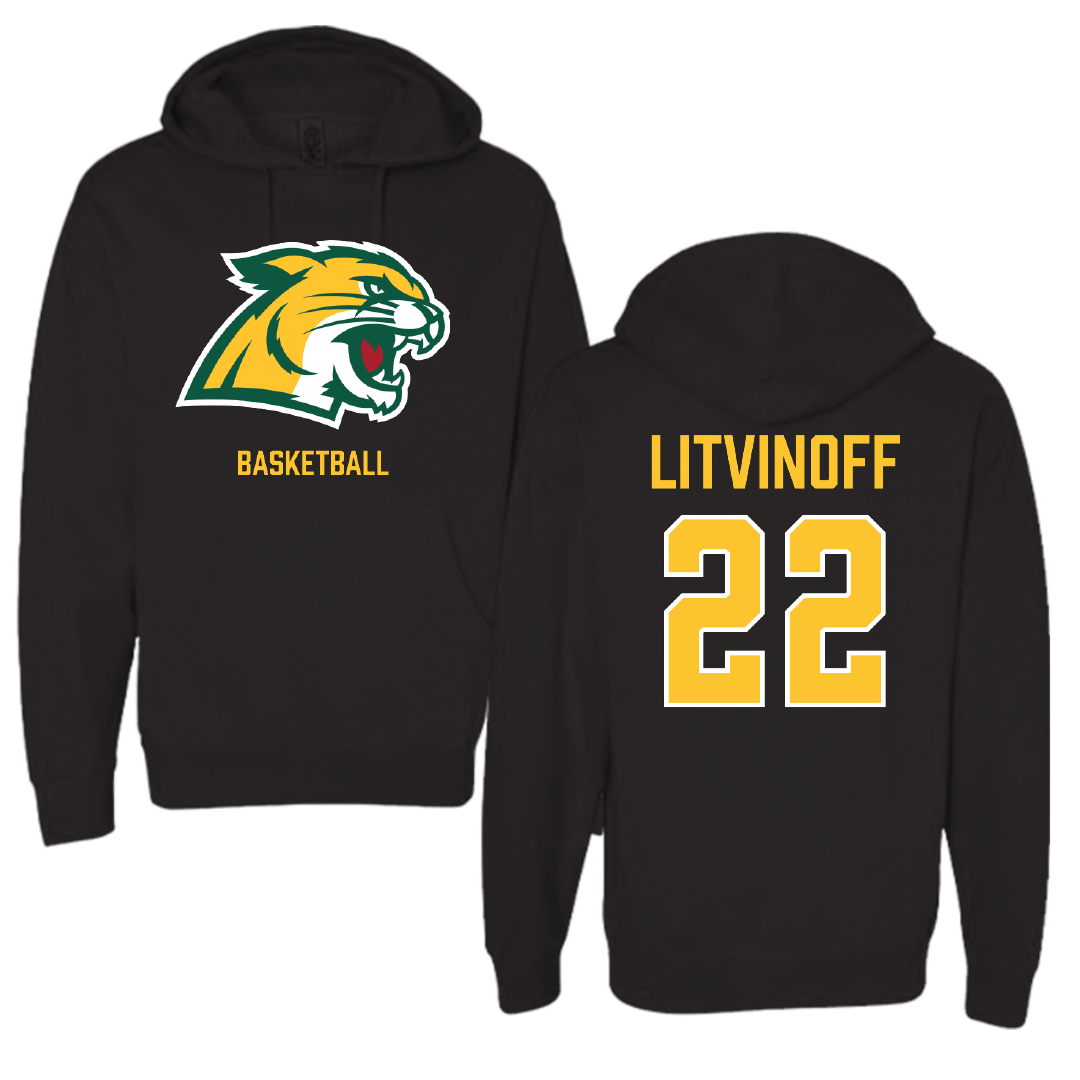 Northern Michigan University Basketball (W) Black Hoodie - #22 Kennedy Litvinoff