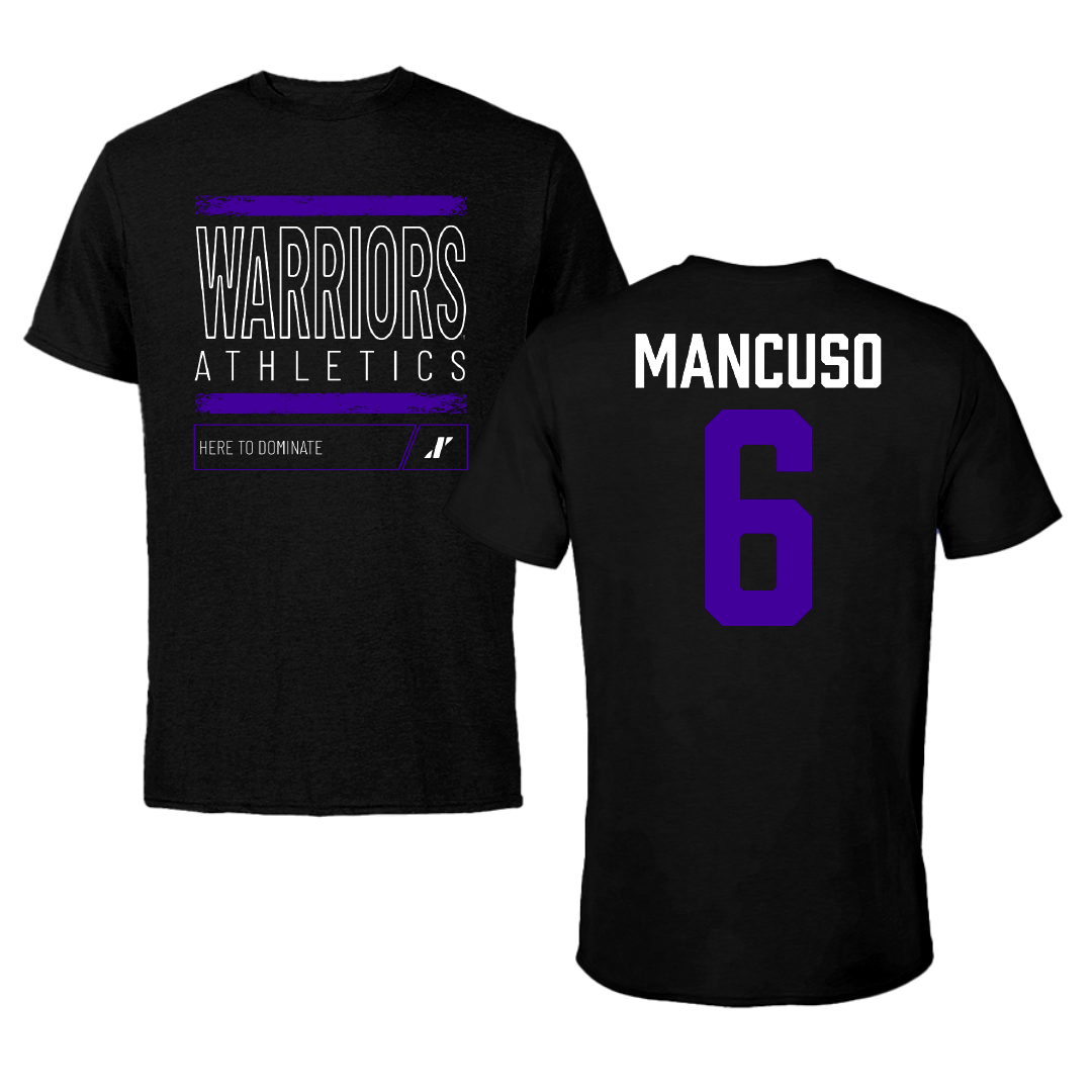 Winona State University Softball Black Dominate Tee - #6 Tiegan Mancuso