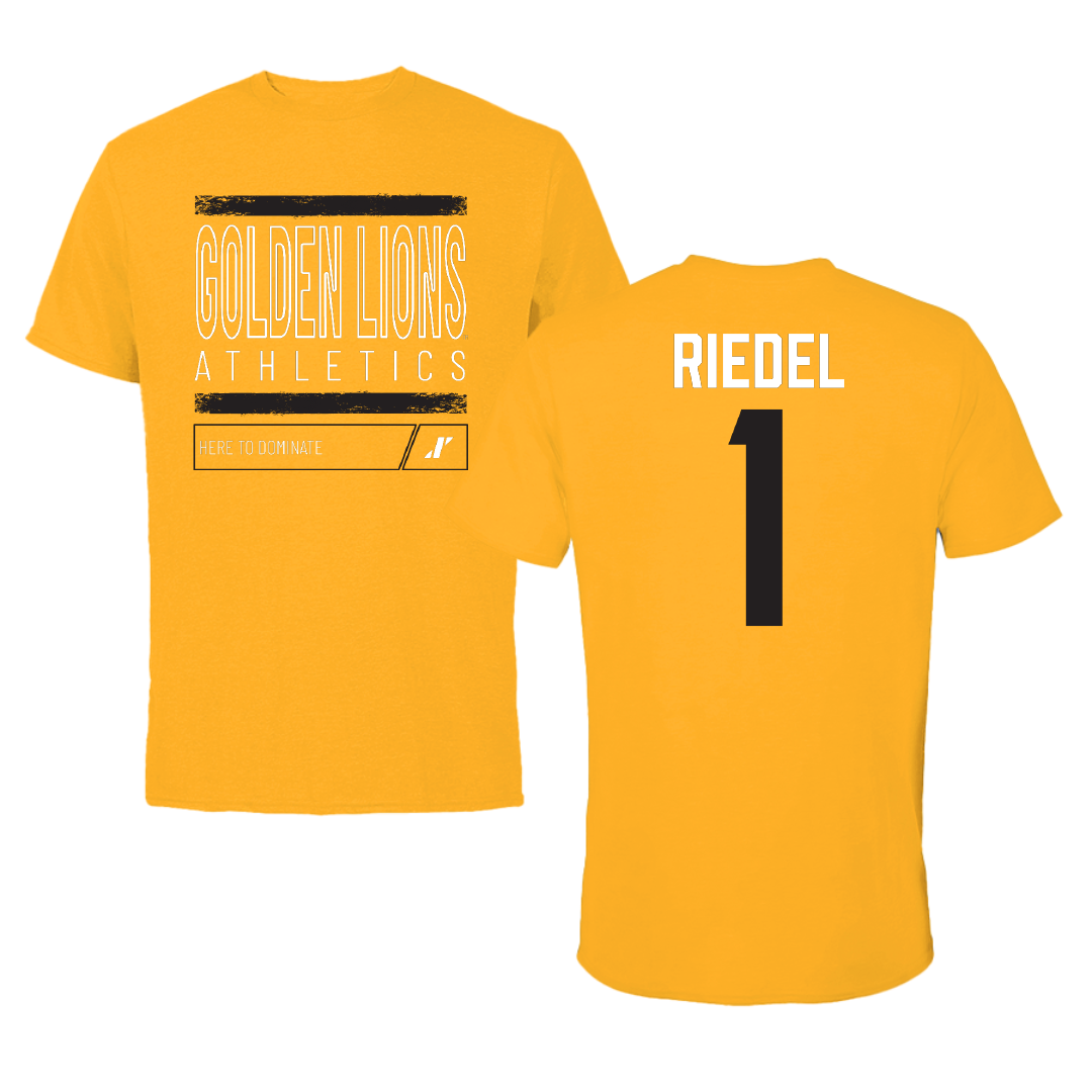 University of Arkansas-Pine Bluff Soccer Gold Dominate Tee - #1 Makaila Riedel