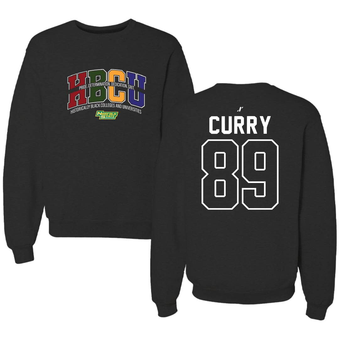 Norfolk State University Football Black HBCU Crewneck - #89 Michael Curry