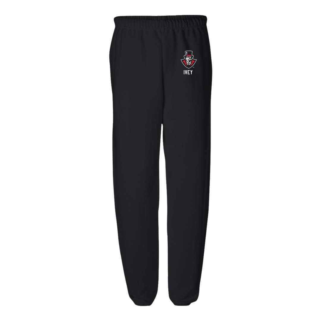 Austin Peay State University Soccer (W) Black Sweatpants - #29 Ashtyn Ivey