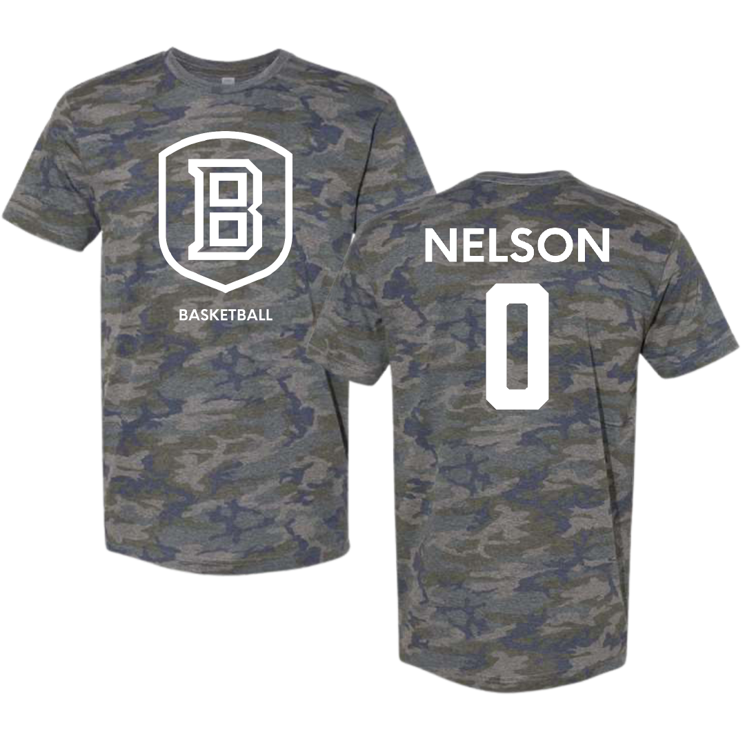 Bradley University Basketball (W) Vintage Camo Tee - #0 Kaylen Nelson