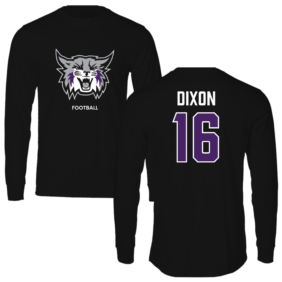 Weber State University Football Black Performance Long Sleeve - #16 Toddrick Dixon