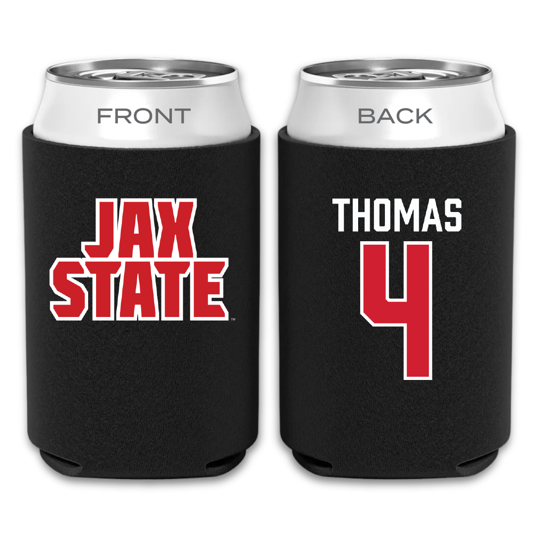 Jacksonville State University Baseball Black Can Cooler - #4 Kenskey Thomas
