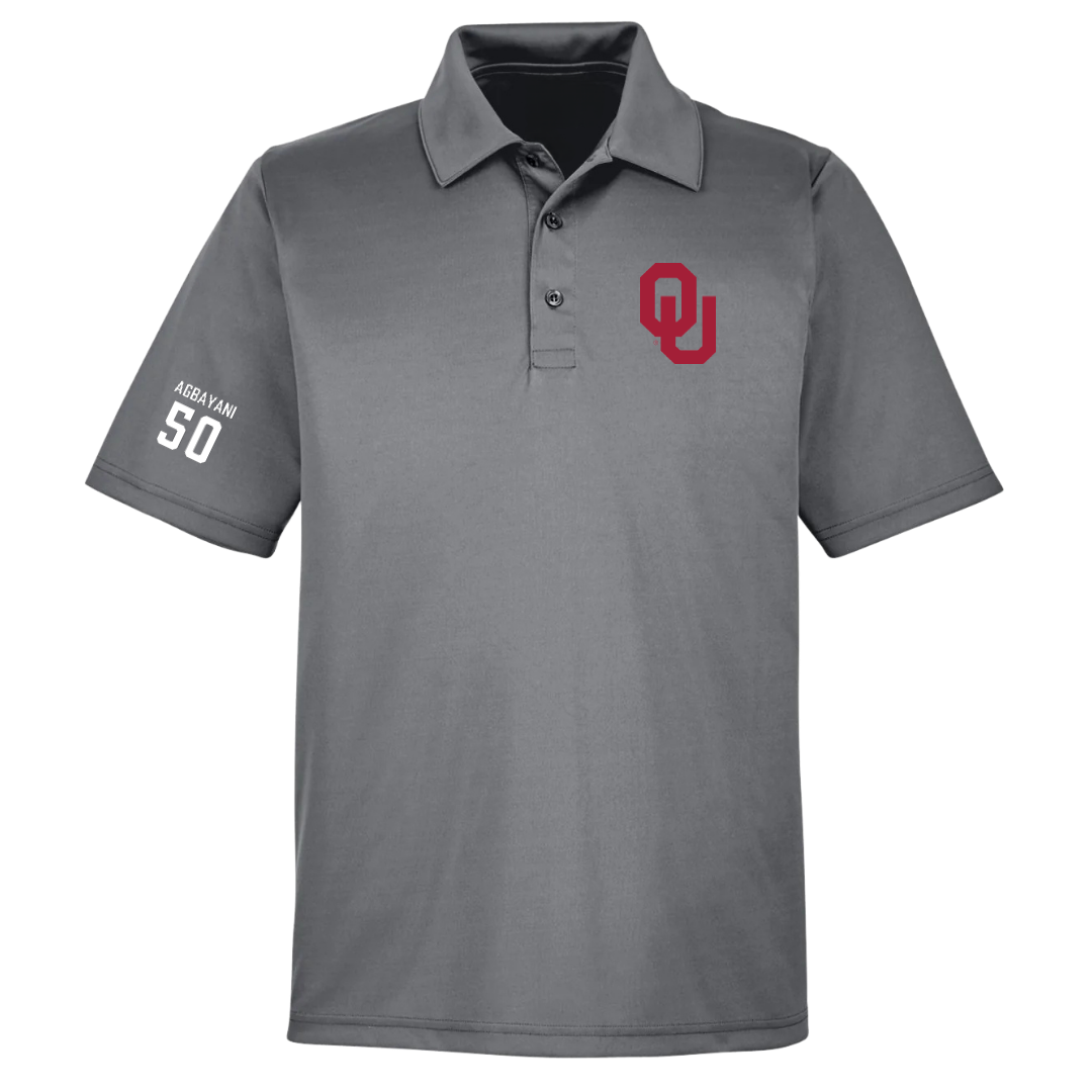 University of Oklahoma Softball Light Gray Polo - #50 Ailana Agbayani