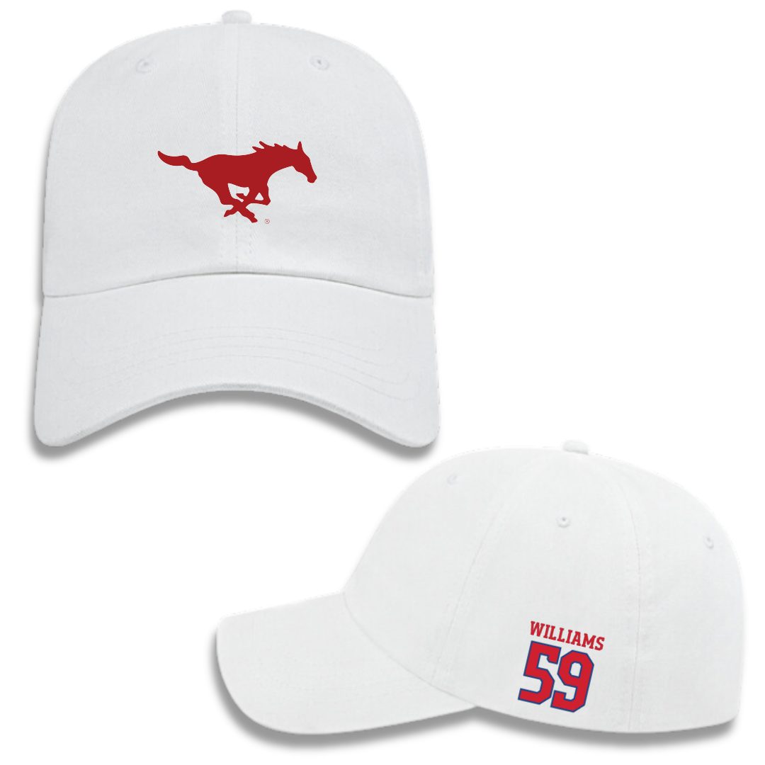 Southern Methodist University Football White Hat - #59 PJ Williams