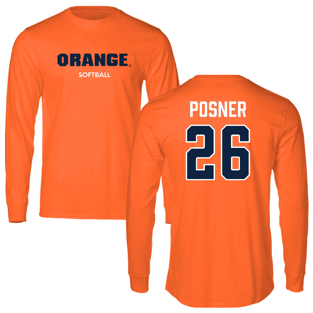Syracuse University Softball Orange Performance Long Sleeve - #26 Taylor Posner