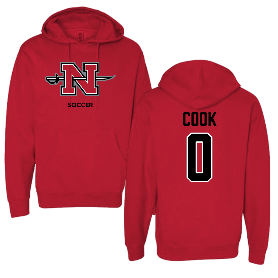 Nicholls State University Soccer (W) Red Hoodie - #0 Megan Cook