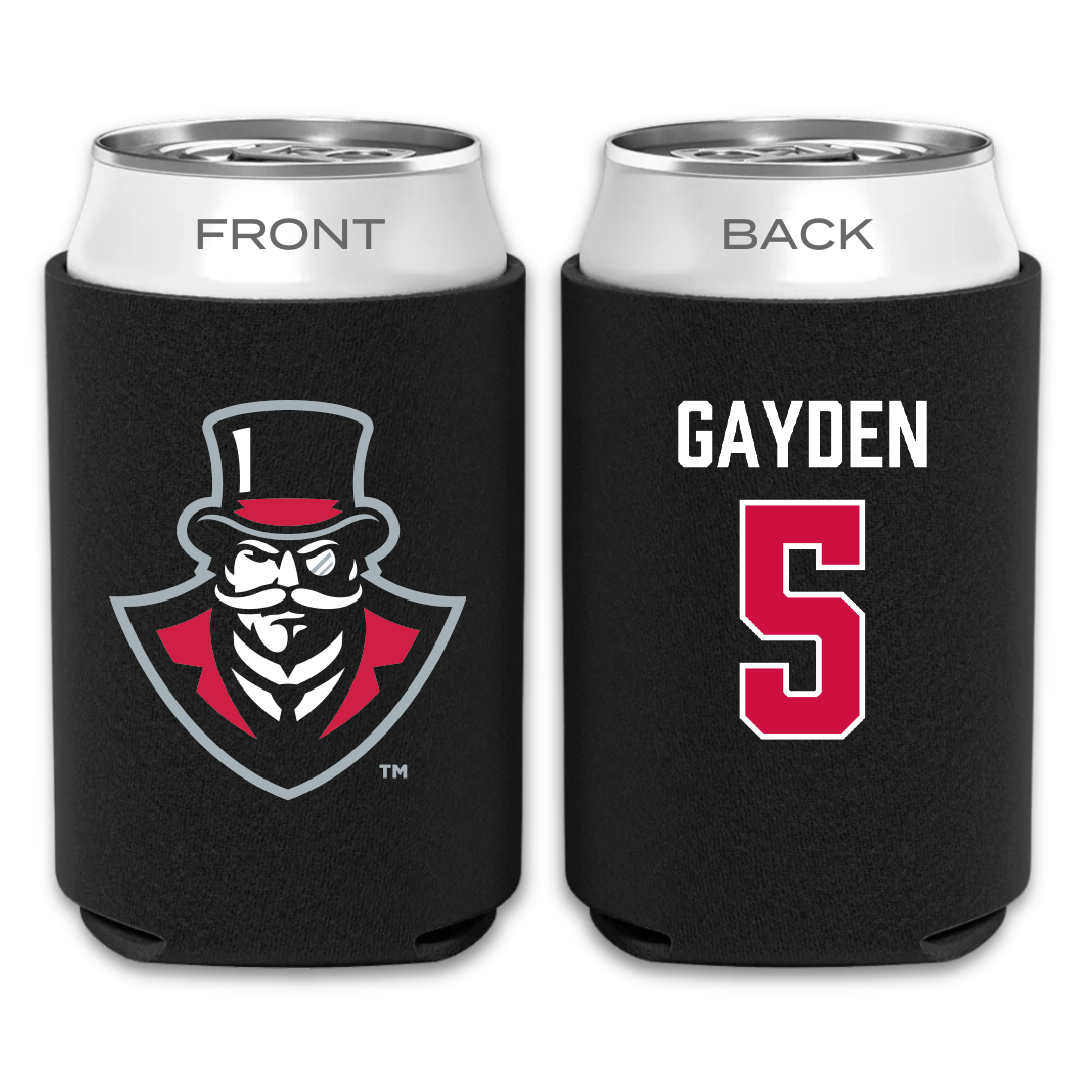 Austin Peay State University Football Black Can Cooler - #5 Tae Gayden