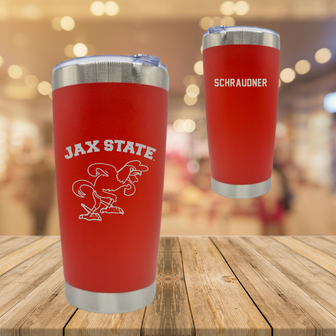 Jacksonville State University TF and XC Red Stainless Steel Tumbler - Trinity Schraudner