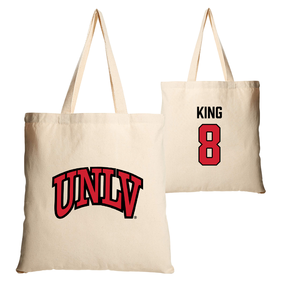 University of Nevada-Las Vegas Volleyball Tan Canvas Tote Bag - #8 Caleigh King