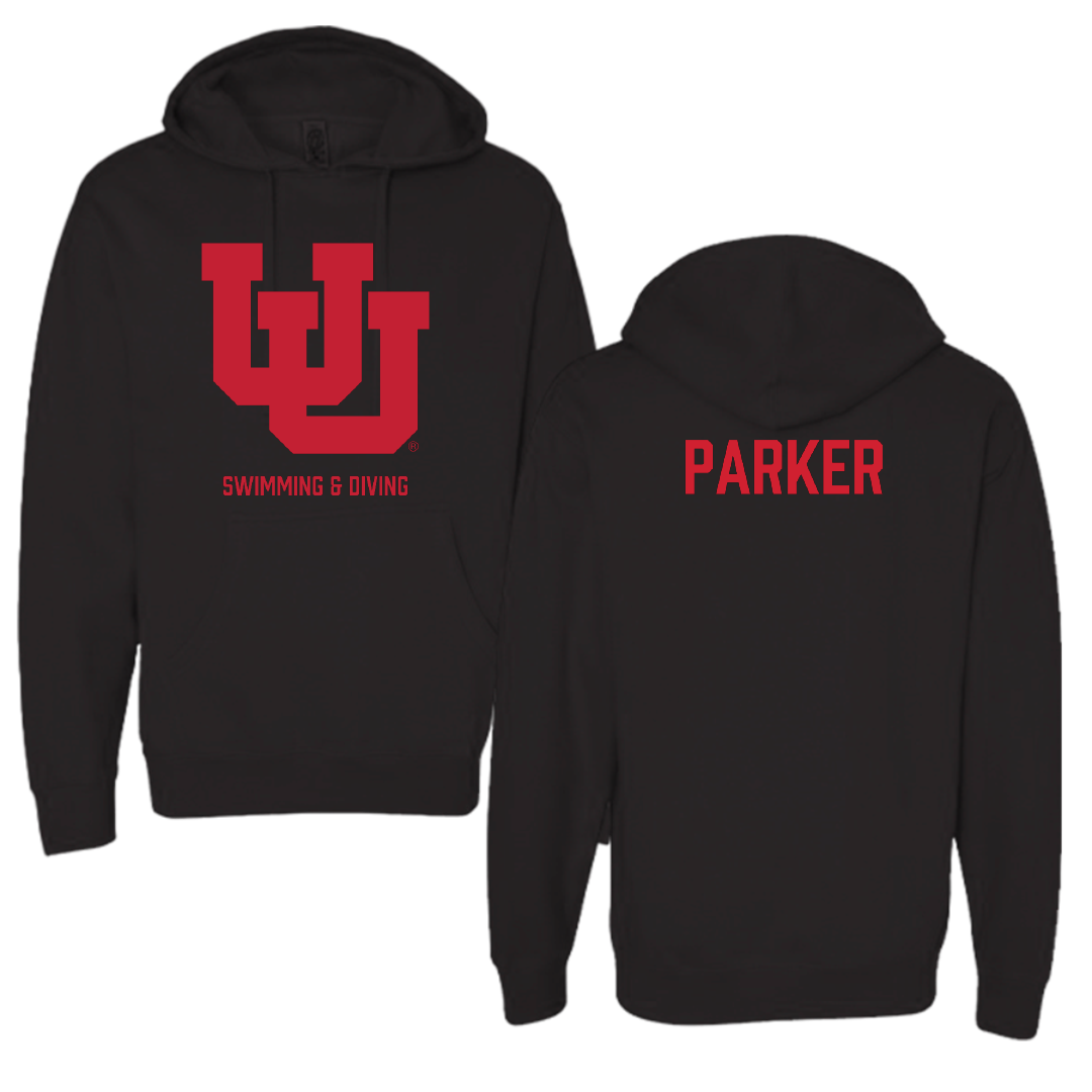 University of Utah Swimming & Diving Black Block Hoodie - Colin Parker