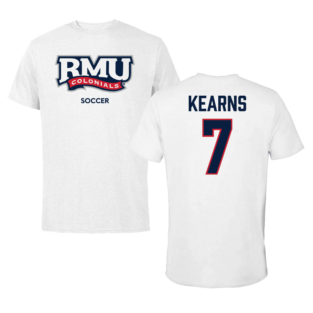 Robert Morris University Soccer (W) White Performance Tee - #7 Malia Kearns