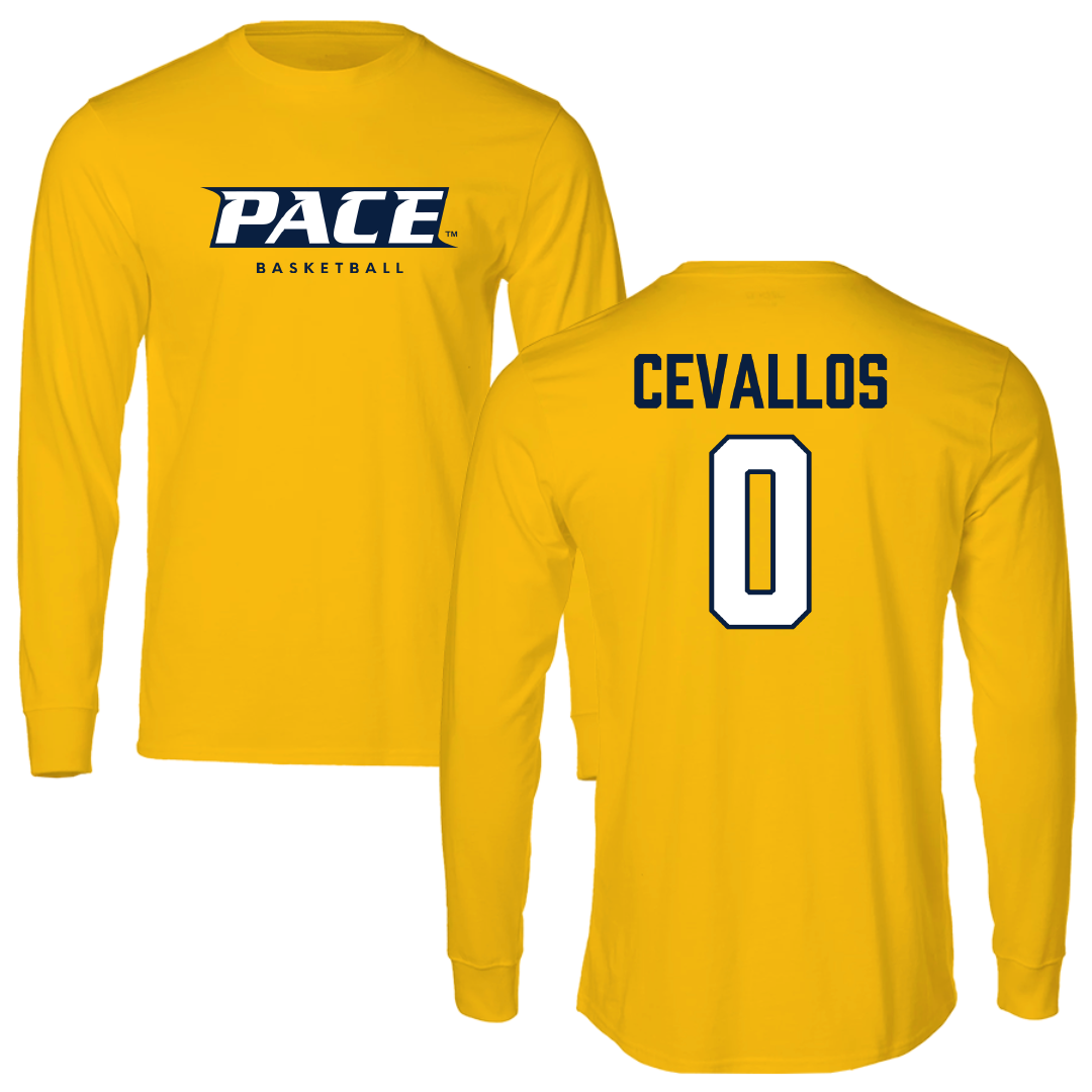 Pace University Basketball Gold Performance Long Sleeve - #0 Ciera Cevallos